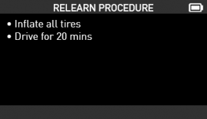 Relearn Procedure Screenshot VT56 AUTO RELEARN