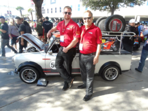 Matthew Spinney and Dave Spinney at SEMA 2016 with ATEQ's outdoor vehicle booth