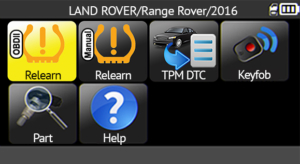 Land Rover Service Screen