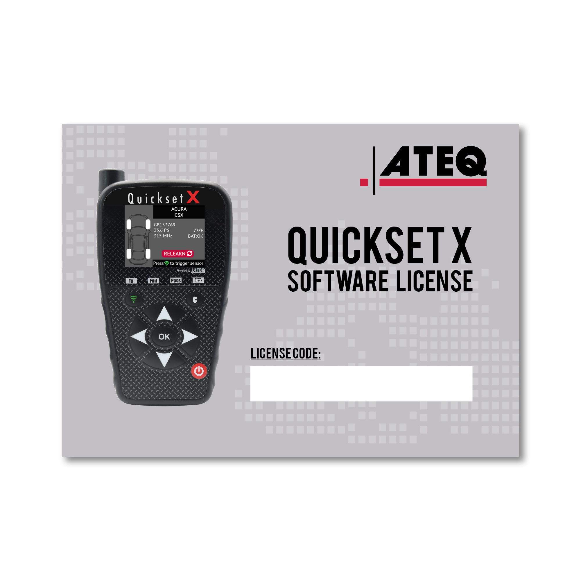License ATEQ-TPMS QuicksetX
